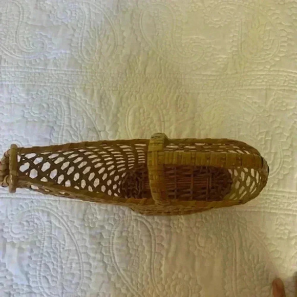 1950s wicker wine holder - Picture 5 of 9